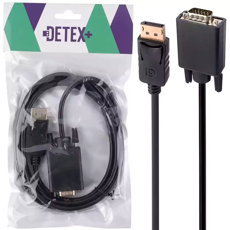 کابل تبدیل 1.8 متری Display To VGA دیتکس +DETEX
