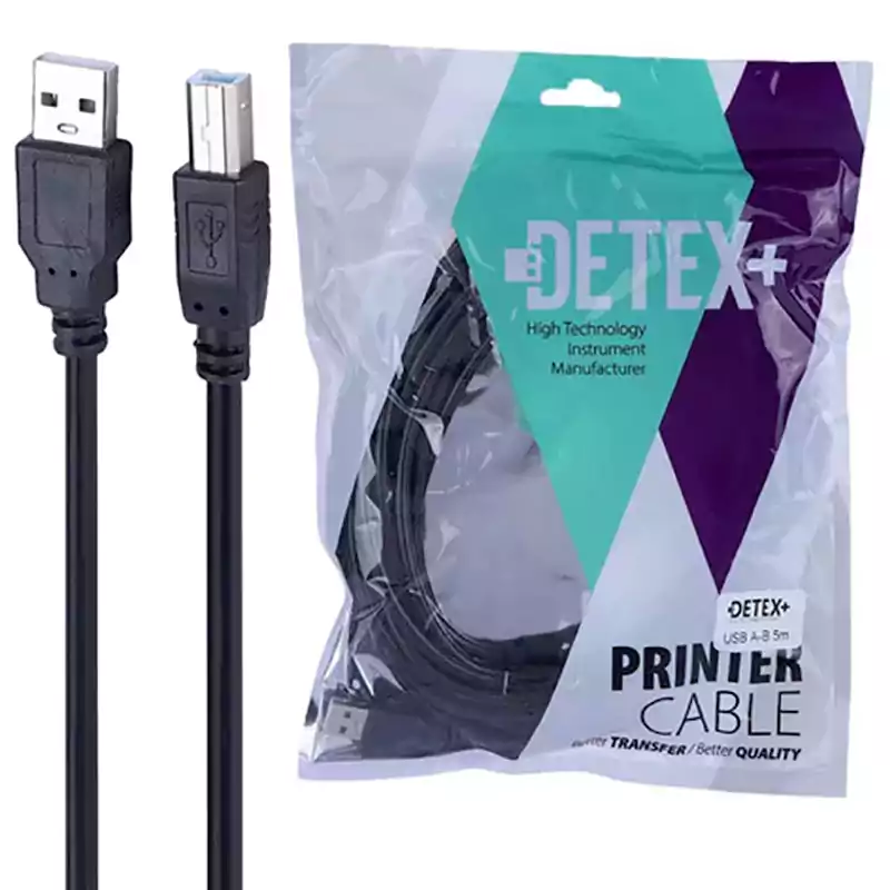 کابل پرینتر 5 متری دیتکس پلاس +DETEX